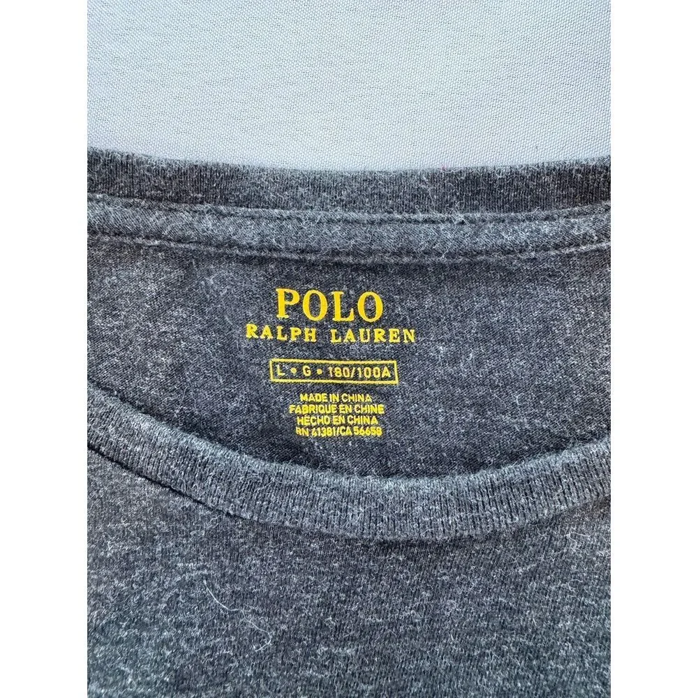 Polo Ralph Lauren Men's‎ Large Heathered Gray Long Sleeve T-Shirt  Pony Logo